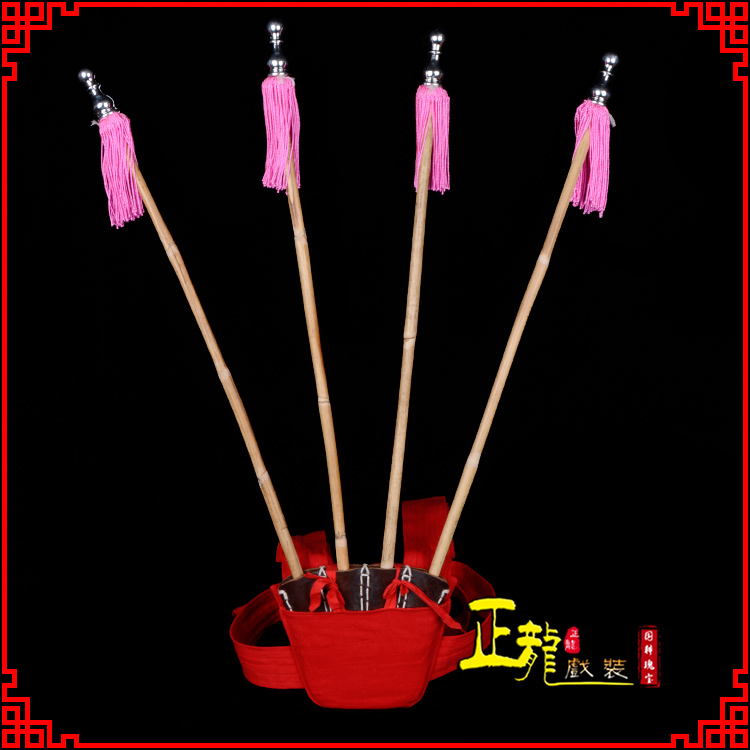 陆川戏装戏曲用品靠旗男女大靠 靠板 正宗牛皮旗杆旗架