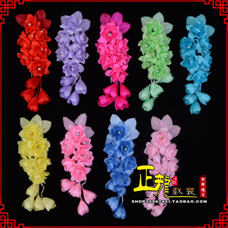 陆川鬓花头饰小花头花 真丝绢花