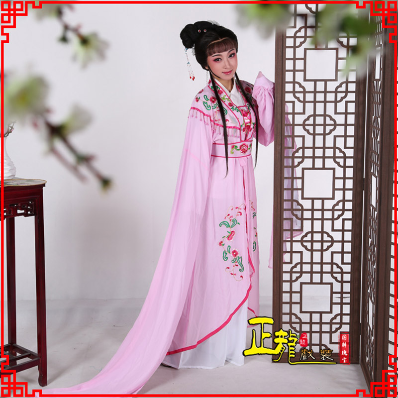 陆川花旦黄梅戏服古装戏服水袖戏剧假云肩长披