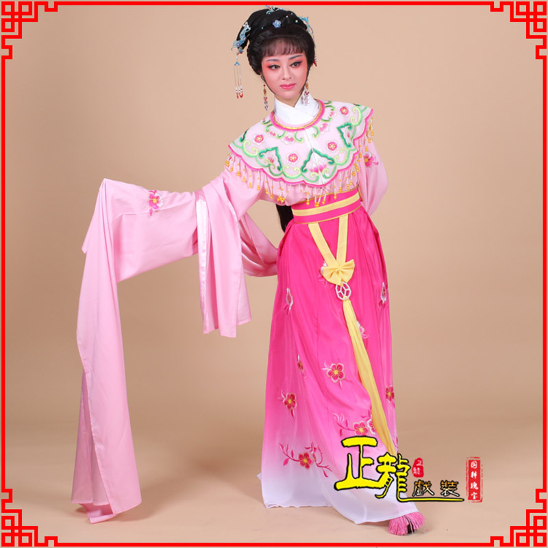 陆川水袖青衣练功花旦服 梅花古装衣